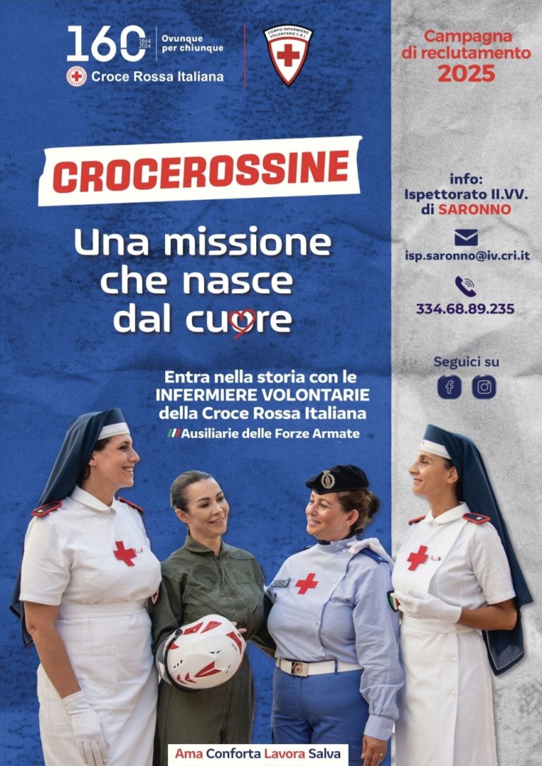 Campagna di reclutamento 2025 CROCEROSSINE Comitato di Saronno